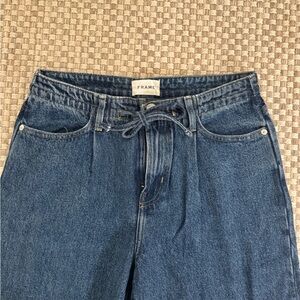Frame Super Drape Wide Leg Jeans in color Ghost size 26